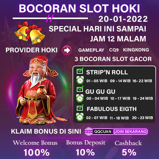 Bocoran Slot Hoki Hari Ini Tanggal 20 Jan 2022