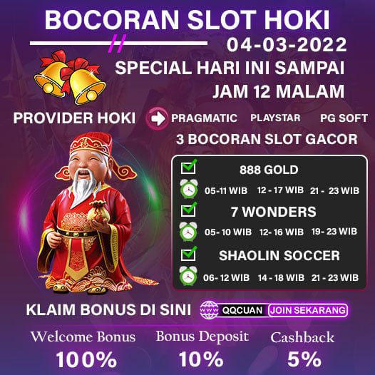 Bocoran Slot Hoki Hari Ini QQCuan Tanggal 03 Mar 2022