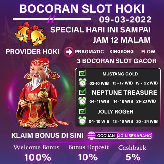 Bocoran Slot Hoki Hari Ini QQCuan Tanggal 09 Mar 2022